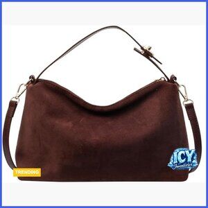Faux Suede Hobo Shoulder Bag Satchel Crossbody Tote Purse